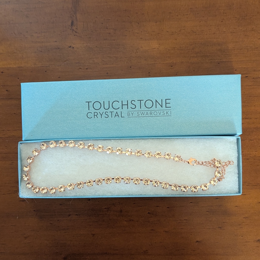 NEW - Touchstone Crystal Mini Glitz Necklace - Blush